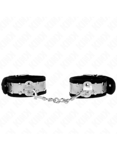 KINK - THIN WRIST RESTRAINTS BLACK / SILVER 30 X 4 CM