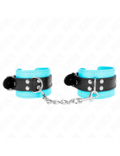 KINK - HOOK WRIST RESTRAINTS BLUE FUR LINED ADJUSTABLE...