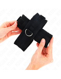 KINK - CROSS CUFFS BLACK 34 X 5.5 CM