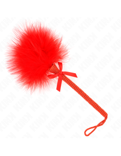 KINK - Baguette en corde de nylon avec plumes chatouillantes et noeud rouge 25 cm 1 