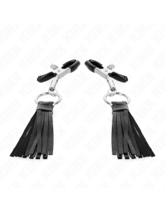 KINK - LEATHERETTE TASSEL NIPPLE CLAMPS 6 CM