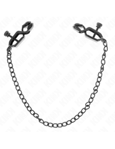 KINK - FLACHE KETTE NIPPELKLEMMEN SCHWARZ 30 CM 1 