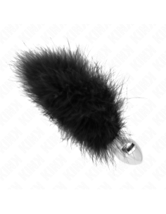 KINK - STAINLESS STEEL ANAL PLUG 11 x 7 CM WITH FEATHER 11 CM 1 