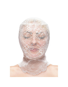 NS NOVELTIES - FETISH & FASHION LACE HOOD WHITE