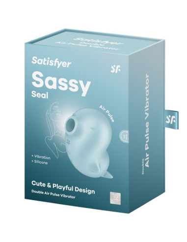 SATISFYER - SASSY SEAL STIMULATOR & VIBRATOR BLAU 6 