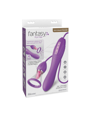 FANTASY FOR HER - ULTIMATE PLEASURE MAX SAUGSCHLAUCH MIT STIMULIERENDER ZUNGE LILA 5 